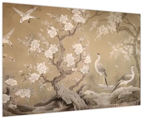 Obraz - Kreslená japonská krajina (90x60 cm)