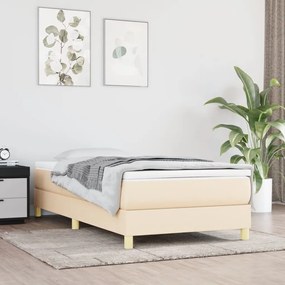 Boxspring posteľ s matracom krémová 100x200 cm látka 3144156