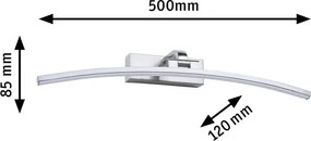 Paulmann 95558 - LED/10W Osvetlenie obrazu BENTO 230V 50 cm matný chróm