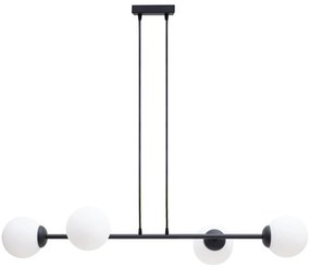 Luster na lanku FIRA 4xE27/60W/230V čierna