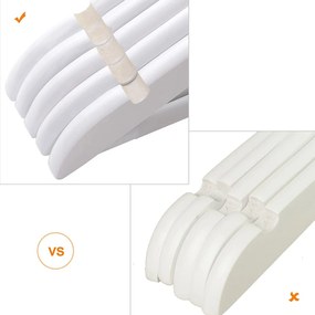 Javorové vešiaky, ramienka 20 ks, biele