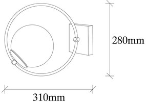 Čierne kovové nástenné svietidlo Opviq lights Aria