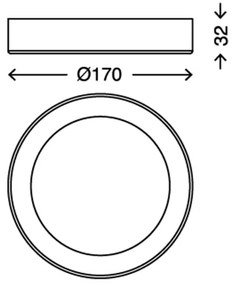 Briloner 7122-014 - LED stropné svietidlo FIRE LED/11W/230V 3000K pr. 17 cm