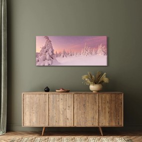 Obraz - Stromy pod snehovou prikrývkou (120x50 cm)