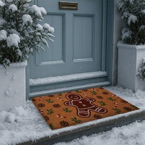 Kokosová rohožka s pernírkom Gingerbread Magic - 75*45*1 cm