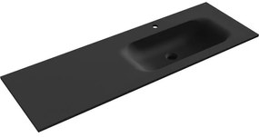 Mexen Vela, umývadlo na zapustenie 141 x 46,5 cm, pravé, čierna matná, 25231471P