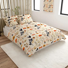 Mikroplyšové obliečky PAPAVA krémové Rozmer obliečky: 70 x 90 cm | 140 x 200 cm