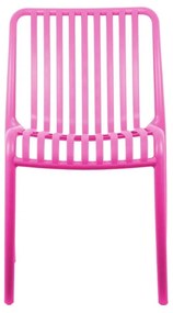 Ružová plastová jedálenská stolička Glee – Leitmotiv