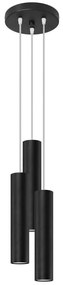 Sollux SL.1079 - Luster na lanku LAGOS 3xGU10/10W/230V čierna SLX0804