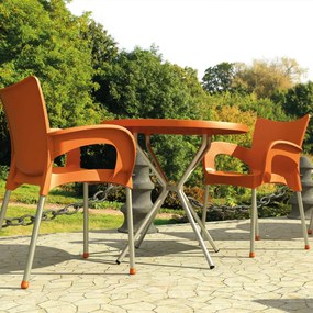ROMEO záhradná stolička s podrúčkami orange