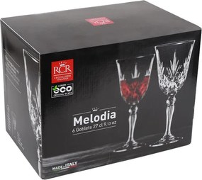 RCR MELODIA POHÁR NA ČERVENÉ VÍNO 270ML SADA 6 KS