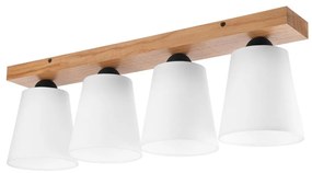 Prisadený luster LULA 4xE27/60W/230V dub