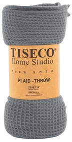 Sivá deka Tiseco Home Studio Mini Waffle, 130 x 170 cm