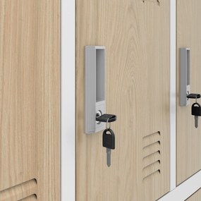 Šatňová skriňa MARCIN, 900 x 1850 x 400 mm, Eco Design: biela/dub sonoma