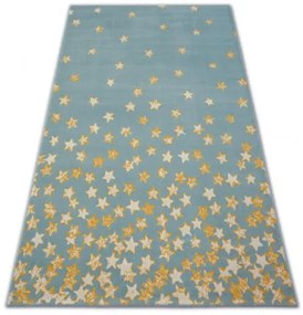 Koberec PASTEL 18408/032 - Hviezdičky tyrkys/zlatý/krém