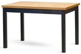 Stima stôl W 23 Vyberte odtieň ->: Dub Wotan, Vybetre odtieň podnože ->: Čierna, Vyberte rozmer ->: 140 x 80 cm + 40 cm