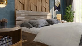 Posteľ Lina 180x200 cm, šedý buk