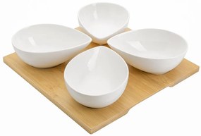 FLORINA servírovacie misky s podnosom ADRIA, 4 ks