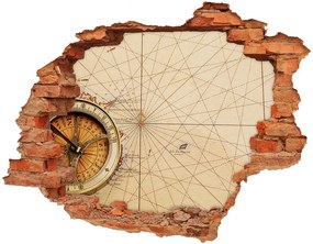 Fototapeta diera na stenu 3D Kompas na mape nd-c-122551026
