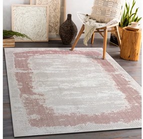 Dywany Łuszczów Kusový koberec Core A004 Frame beige/pink - 160x220 cm