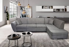 Rohová rozkladacia sedačka DOLORES LETTO P sivá
