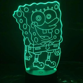 3Dmix 3DL-CRK014 – 3D LED nočná lampa - SpongeBob (Crack základňa)