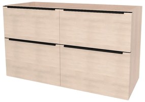 Mereo Mailo, kúpeľňová skrinka 121 cm, čierne madlo, Multidecor, Dub Patinovaný, MER-CN593SBDUP1