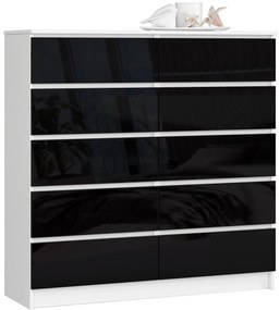 Komoda Kapil III (lesk čierny). Akcia -20%. Vlastná spoľahlivá doprava až k Vám domov. 1128652