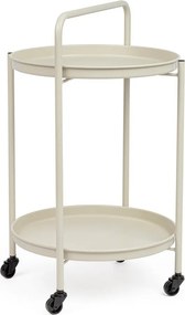 Oceľový servírovací stolík na kolieskach ø 44,5 cm Austin – Yes Everyday