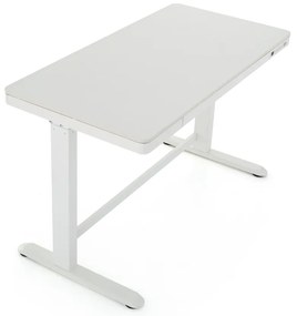 Výškovo nastaviteľný stôl OfficeTech 2, 120 x 60 cm, biela
