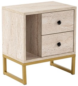 Nočný stolík Glimmer Travertine