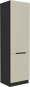 Vysoká kuchynská skriňa Arona, 60 cm, kašmírová/čierna%