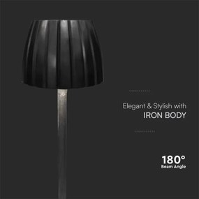 LED stmievateľná dobíjacia stolná lampa LED/2,7W/5V 3000-6000K 1800 mAh čierna