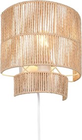 Nástenné svietidlo na USB v prírodnej farbe Satna – Reality