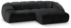 Čierna rohová pohovka (pravý roh) Diana – Micadoni