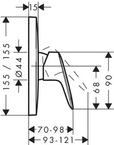 Hansgrohe Logis, sprchová batéria pod omietku, chrómová, HAN-71605000