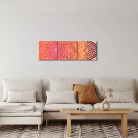 Obraz - Mandala umenia (s hodinami) (90x30 cm)