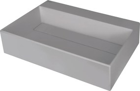 Deante Umývadlo na dosku Correo 60x40 cm - CQR SU4M, granit, sivá metalic