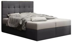 Manželská posteľ Boxspring 140 cm Duel 2 Comfort (tmavosivá) (s matracom a úložným priestorom). Vlastná spoľahlivá doprava až k Vám domov. 1055832
