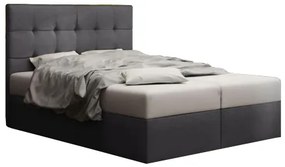 Manželská posteľ Boxspring 140 cm Duel 2 (tmavosivá) (s matracom a úložným priestorom). Akcia -20%. Vlastná spoľahlivá doprava až k Vám domov. 1046448