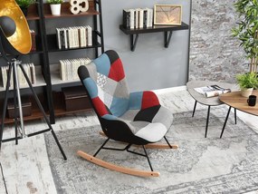 Kreslo Sibyla (patchwork + buk biely). Vlastná spoľahlivá doprava až k Vám domov. 1110388