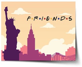 Sablio Plagát Seriál Priatelia FRIENDS Socha Slobody - 90x60 cm