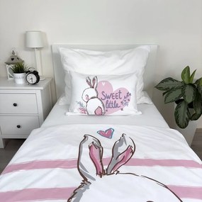 Jerry Fabrics Obliečky do postieľky 100x135 + 40x60 cm - Zajačik "Sweet"