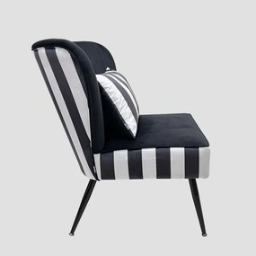 Kreslo ELOYA 747304 čierne / biele