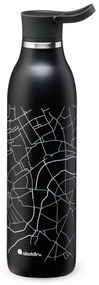 ALADDIN CityLoop Thermavac eCycle vákuová fľaša 600 ml Black City čierna s potlačou 10-10870-012