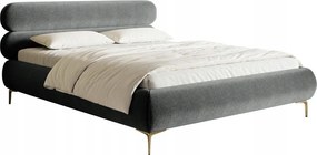 Manželská posteľ 160 cm Rirri (rošt úl. priest.) (sivá zlatá)