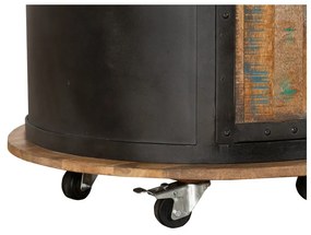 Čierna kovová vinotéka na 9 fliaš, 60x155 cm Luni – Interia Home &amp; Living