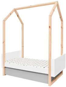 PROXIMA.store - Detská posteľ v tvare domčeka PINETTE so šuflíkom - 70x140