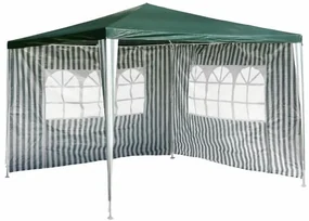Garthen 642 Záhradný párty stan - zelený 3 x 3 m + 2 bočné steny