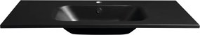 Sapho Sapho, SIDRA umývadlo 101x46cm, liaty mramor, čierna matná, SD101B